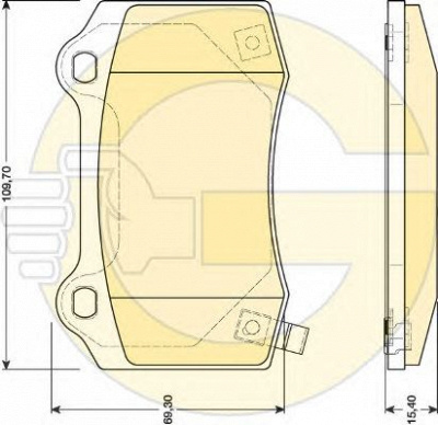 GIRLING 6141719 -  Комплект тормозных колодок, дисковый тормоз
