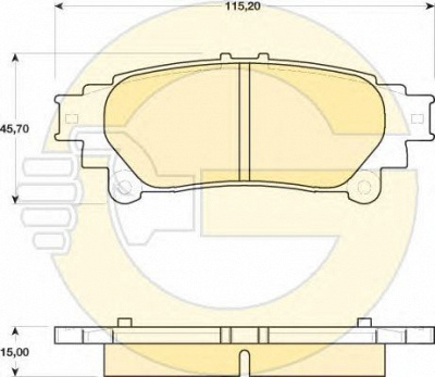 GIRLING 6141749 -  Комплект тормозных колодок, дисковый тормоз