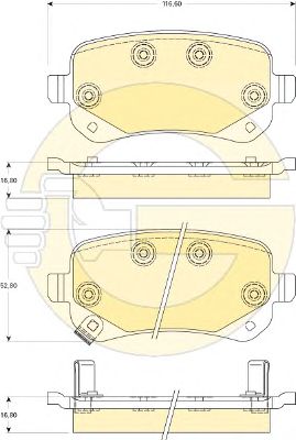 GIRLING 6141761 -  Комплект тормозных колодок, дисковый тормоз