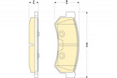 GIRLING 6141789 -  Комплект тормозных колодок, дисковый тормоз