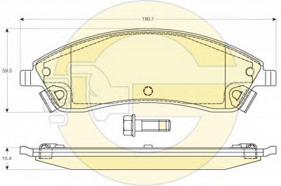 GIRLING 6144517 -  Комплект тормозных колодок, дисковый тормоз