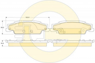 GIRLING 6144538 -  Комплект тормозных колодок, дисковый тормоз