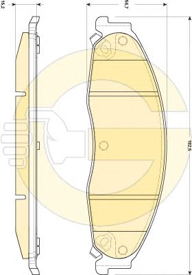 GIRLING 6146019 -  Комплект тормозных колодок, дисковый тормоз