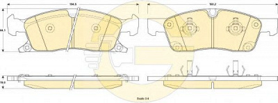 GIRLING 6146032 -  Комплект тормозных колодок, дисковый тормоз