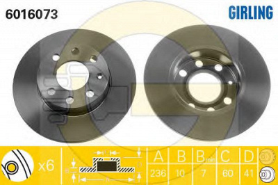 GIRLING 6410099 -  Комплект тормозов, дисковый тормозной механизм