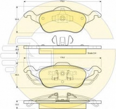 GIRLING 6410802 -  Комплект тормозов, дисковый тормозной механизм