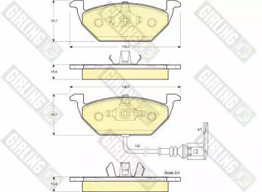 GIRLING 6411785 -  Комплект тормозов, дисковый тормозной механизм