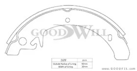 GOODWILL 2110rb -  Комплект тормозов, барабанный тормозной механизм