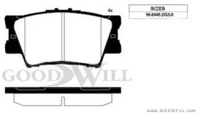 GOODWILL 2114r -  Комплект тормозных колодок, дисковый тормоз