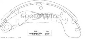 GOODWILL 2115rb -  Комплект тормозов, барабанный тормозной механизм