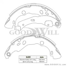 GOODWILL 2125rb -  Комплект тормозов, барабанный тормозной механизм