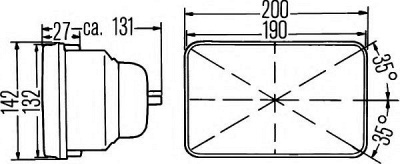 HELLA 1ae003427021 -  Вставка фары, основная фара