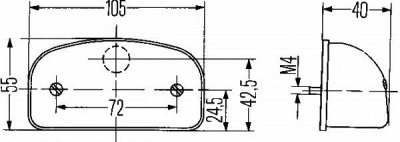 HELLA 2ka001386231 -  Фонарь освещения номерного знака