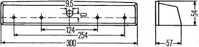 HELLA 2ka001622001 -  Фонарь освещения номерного знака