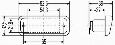 HELLA 2ka005049011 -  Фонарь освещения номерного знака| Фонарь освещения номерного знака