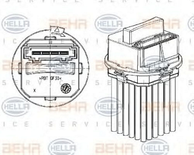 HELLA 5ds351320011 -  Регулятор, вентилятор салона