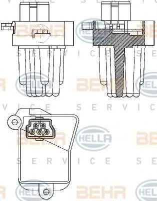 HELLA 5hl351321331 -  Регулятор, вентилятор салона