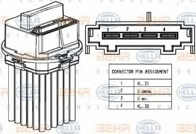 HELLA 5hl351321491 -  Регулятор, вентилятор салона