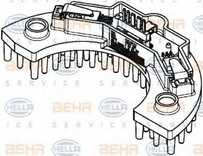 HELLA 5hl351321561 -  Регулятор, вентилятор салона