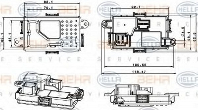 HELLA 5hl351321651 -  Регулятор, вентилятор салона
