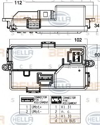 HELLA 5hl351321671 -  Регулятор, вентилятор салона