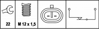 HELLA 6lf007356001 -  Выключатель, фара заднего хода