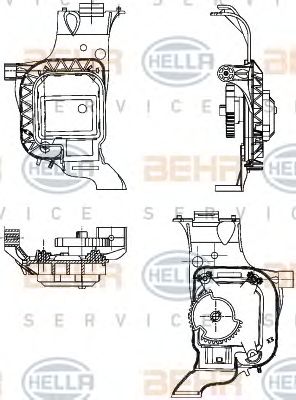 HELLA 6nw351344031 -  Регулировочный элемент, смесительный клапан