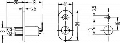 HELLA 6zf004365041 -  Выключатель, контакт двери