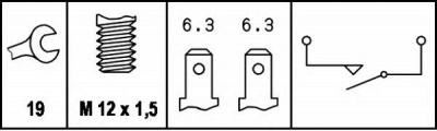 HELLA 6zf004842001 -  Выключатель, фара заднего хода