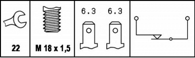 HELLA 6zf004843001 -  Выключатель, фара заднего хода