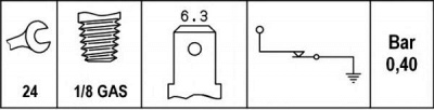 HELLA 6zf007392001 -  Датчик давления масла