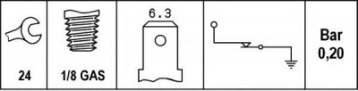 HELLA 6zf007394001 -  Датчик давления масла
