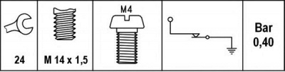 HELLA 6zf007395001 -  Датчик давления масла