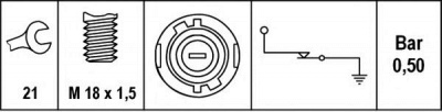 HELLA 6zf007396001 -  Датчик давления масла