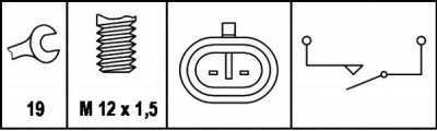 HELLA 6zf007671001 -  Выключатель, фара заднего хода