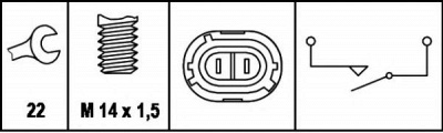 HELLA 6zf008621071 -  Выключатель, фара заднего хода
