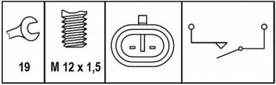 HELLA 6zf008621261 -  Выключатель, фара заднего хода