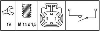 HELLA 6zf008621291 -  Выключатель, фара заднего хода