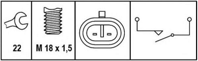 HELLA 6zf008621301 -  Выключатель, фара заднего хода
