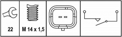 HELLA 6zf008621331 -  Выключатель, фара заднего хода