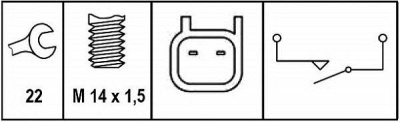 HELLA 6zf010965001 -  Выключатель, фара заднего хода
