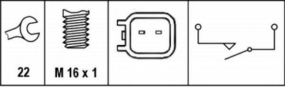 HELLA 6zf010965011 -  Выключатель, фара заднего хода