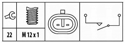 HELLA 6zf181612021 -  Выключатель, фара заднего хода