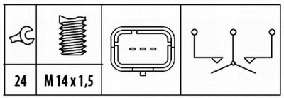HELLA 6zf181612071 -  Выключатель, фара заднего хода