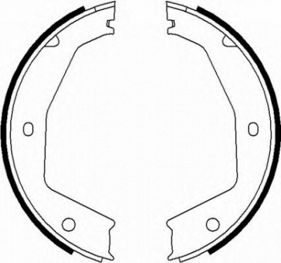 HELLA 8da355050121 -  Комплект тормозных колодок, стояночная тормозная система