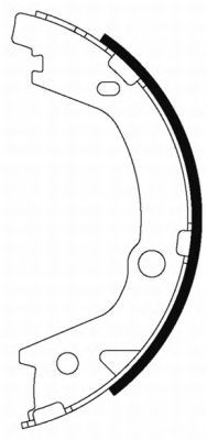HELLA 8da355050141 -  Комплект тормозных колодок, стояночная тормозная система