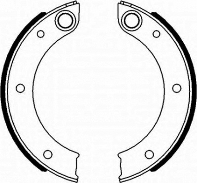 HELLA 8da355050151 -  Комплект тормозных колодок, стояночная тормозная система