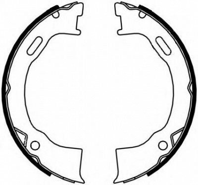 HELLA 8da355050161 -  Комплект тормозных колодок, стояночная тормозная система