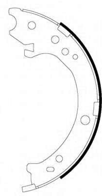 HELLA 8da355050171 -  Комплект тормозных колодок, стояночная тормозная система