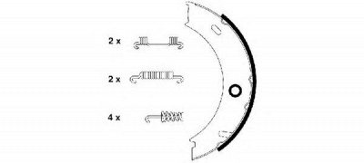 HELLA 8da355050461 -  Комплект тормозных колодок, стояночная тормозная система